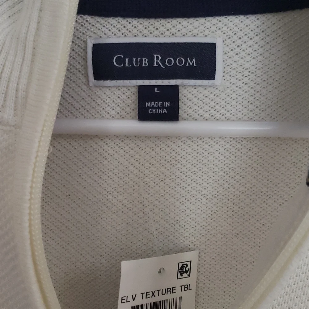 Men's Quarter-Zip Textured Cotton Sweater - Picture 3 of 7
